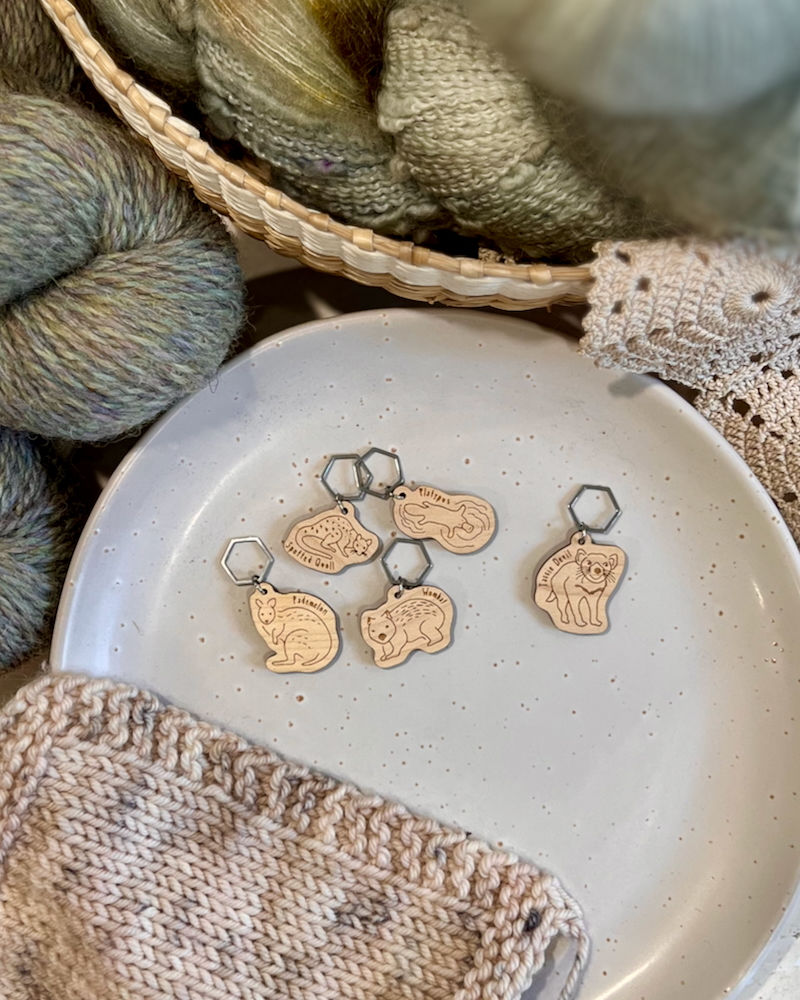 Thumbnail: Tasmanian Friends Stitch Marker Set