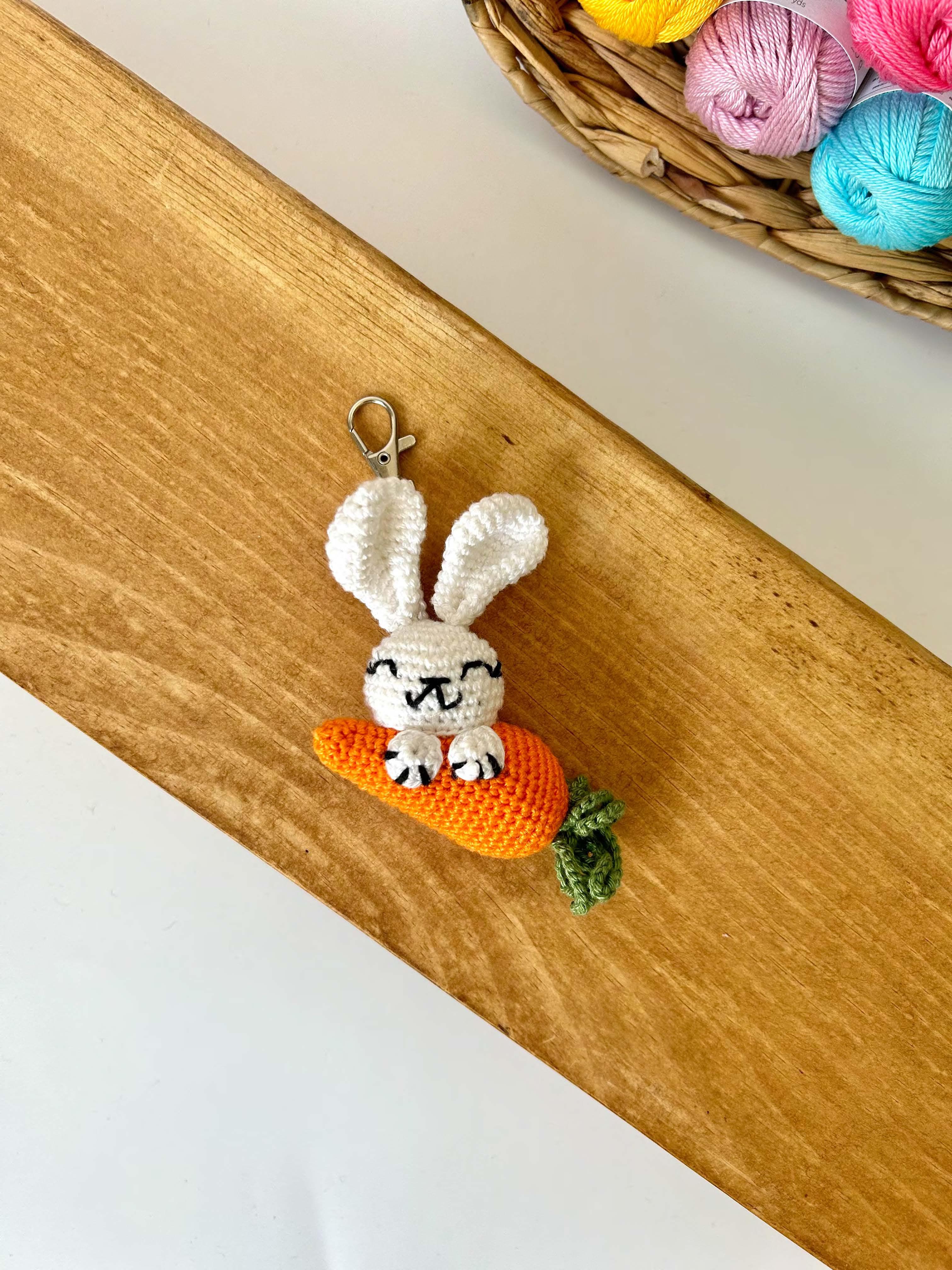 Bunny with Carrot Keychain