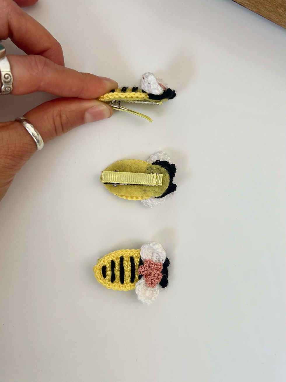 Thumbnail: Bees Hair Clips Small
