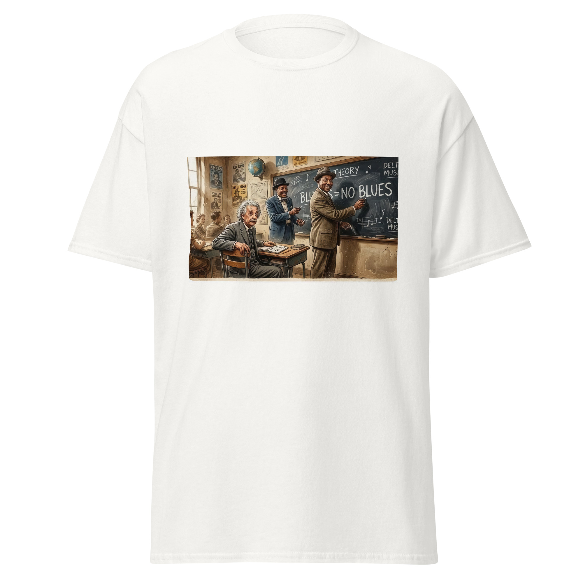 Blues = No Blues Einstein Tee