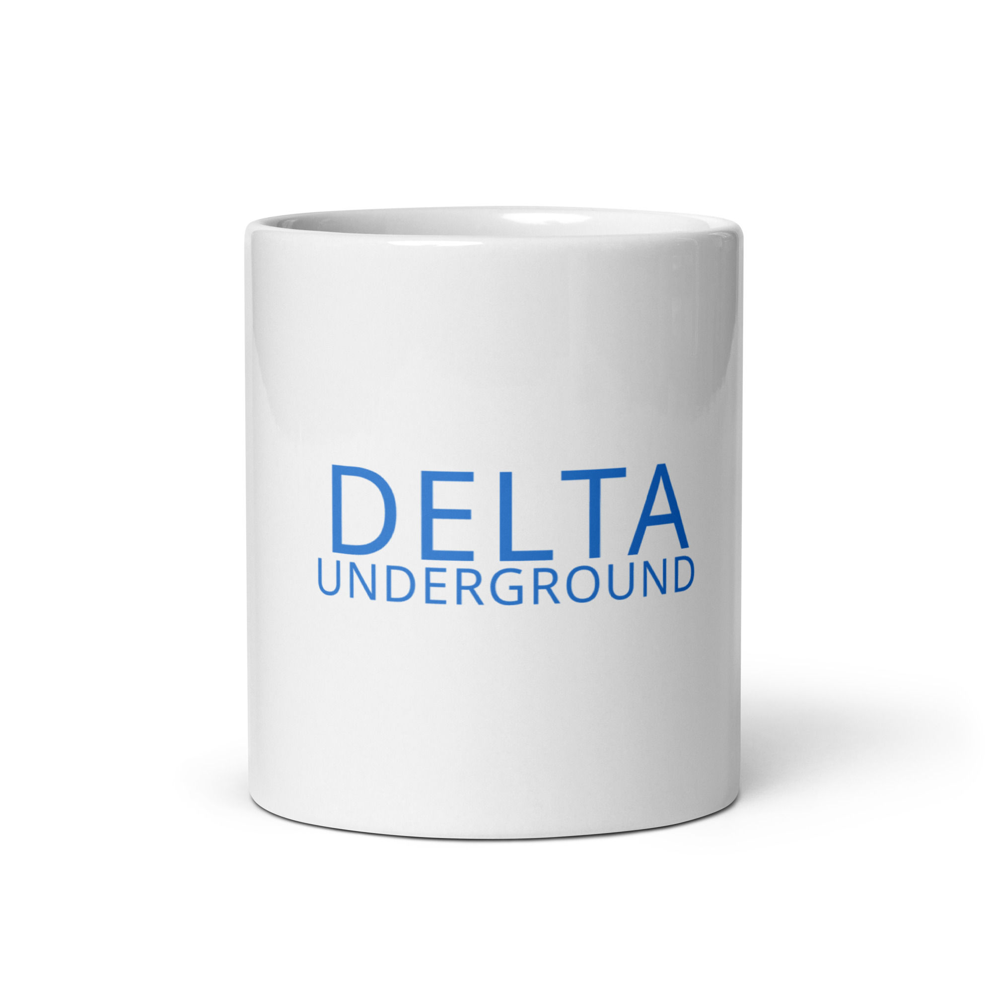 White glossy mug