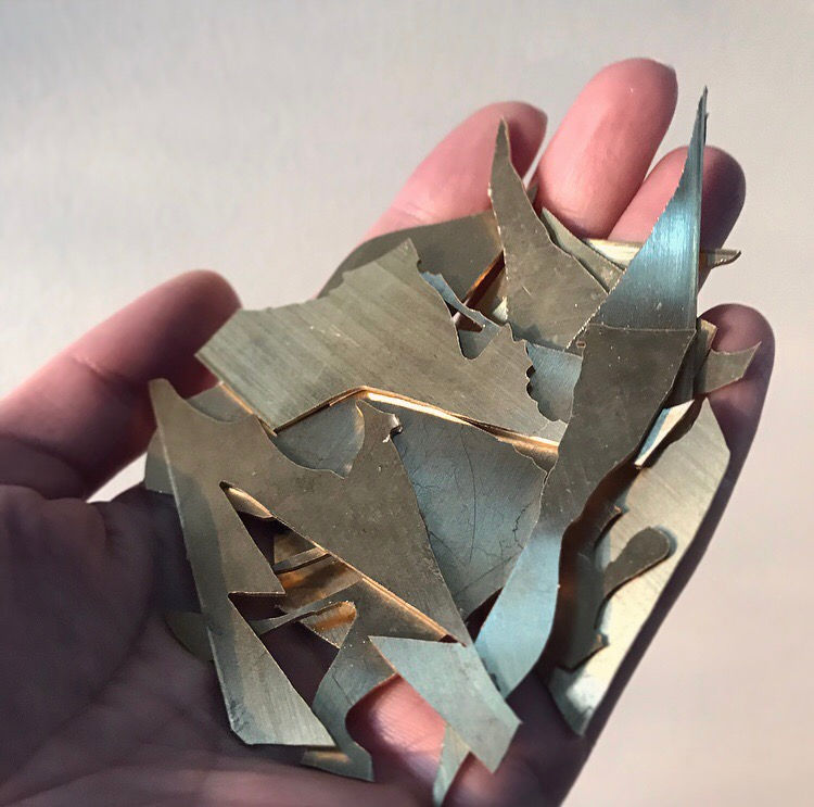 Thumbnail: LIGHTNING IN A BOTTLE brass and crystal sun catcher 