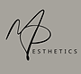brown background with black logo text "mp esthetics"
