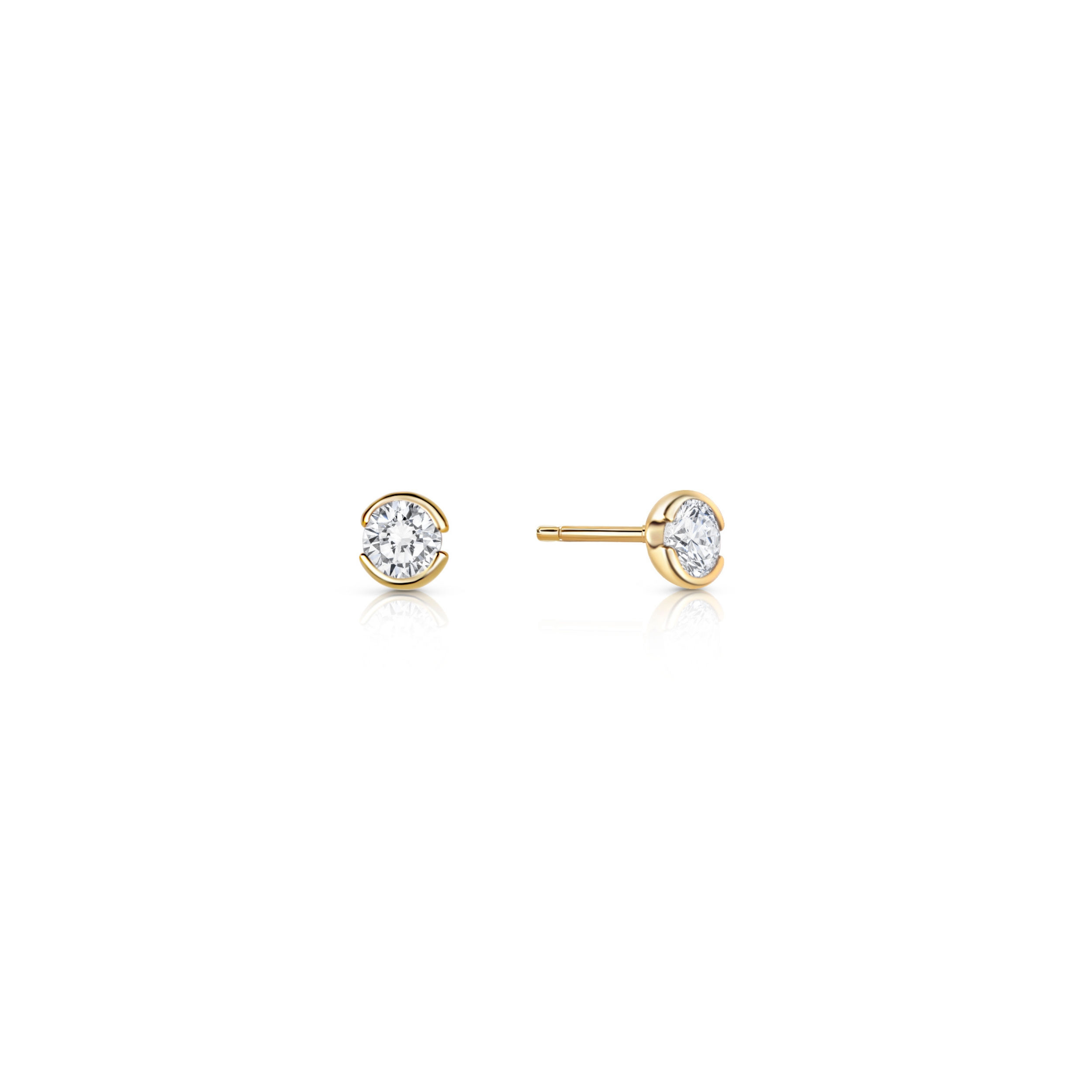 Medium Bezel Topaz Stud earrings
