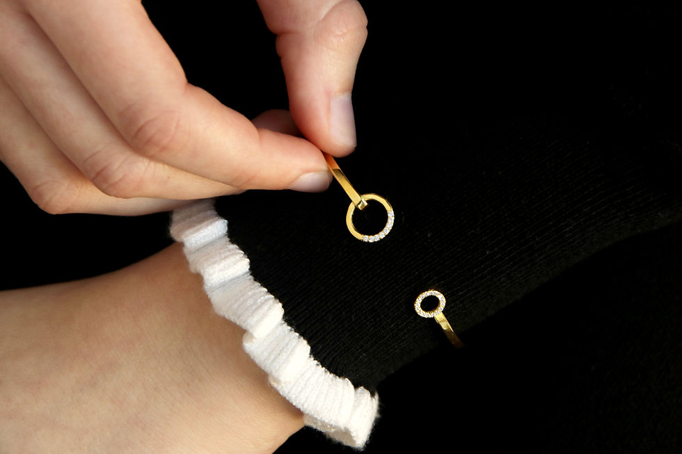 Thumbnail: Pavé Halo Cuff Bracelet