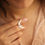 Thumbnail: Topaz Crescent Moon Necklace