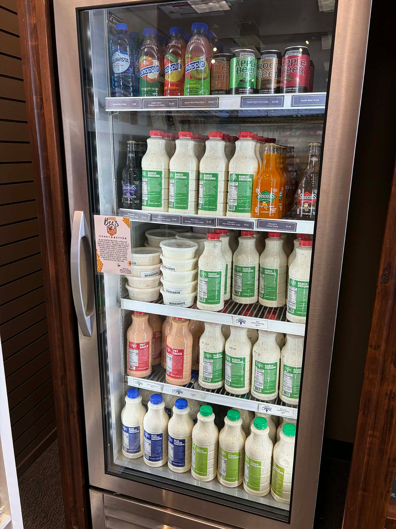a fridge full of ranch dressing