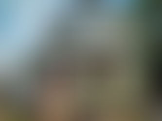 A woman holding keys in front of a green house with white trim