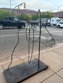 bike rack shaped like a horse