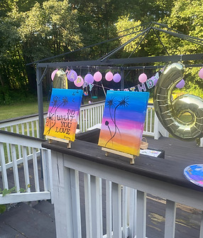Paint Night Two Paintings.HEIC