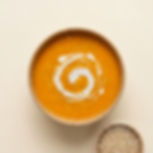 Carrot Ginger Soup with Coconut Brown Rice