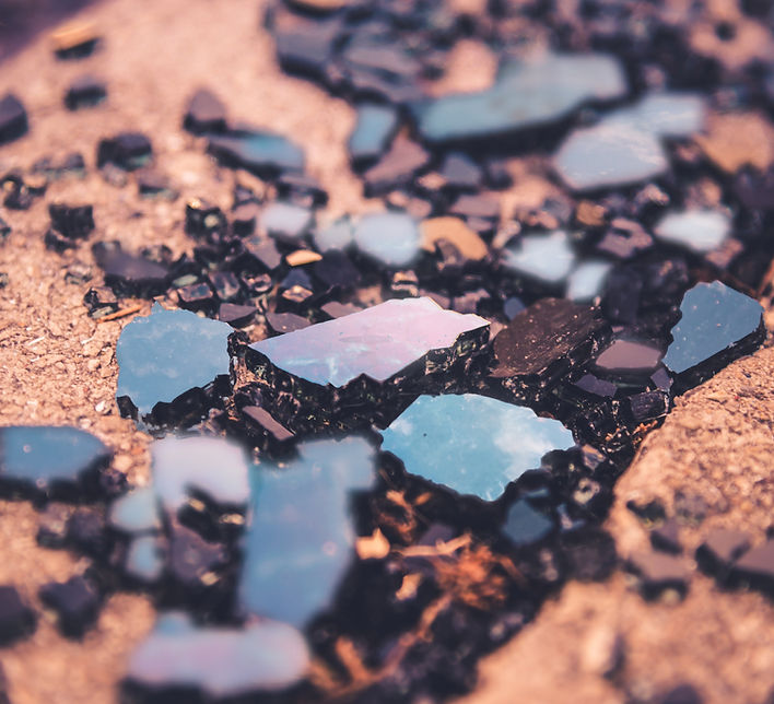 Macro Photography of broken rock with ai