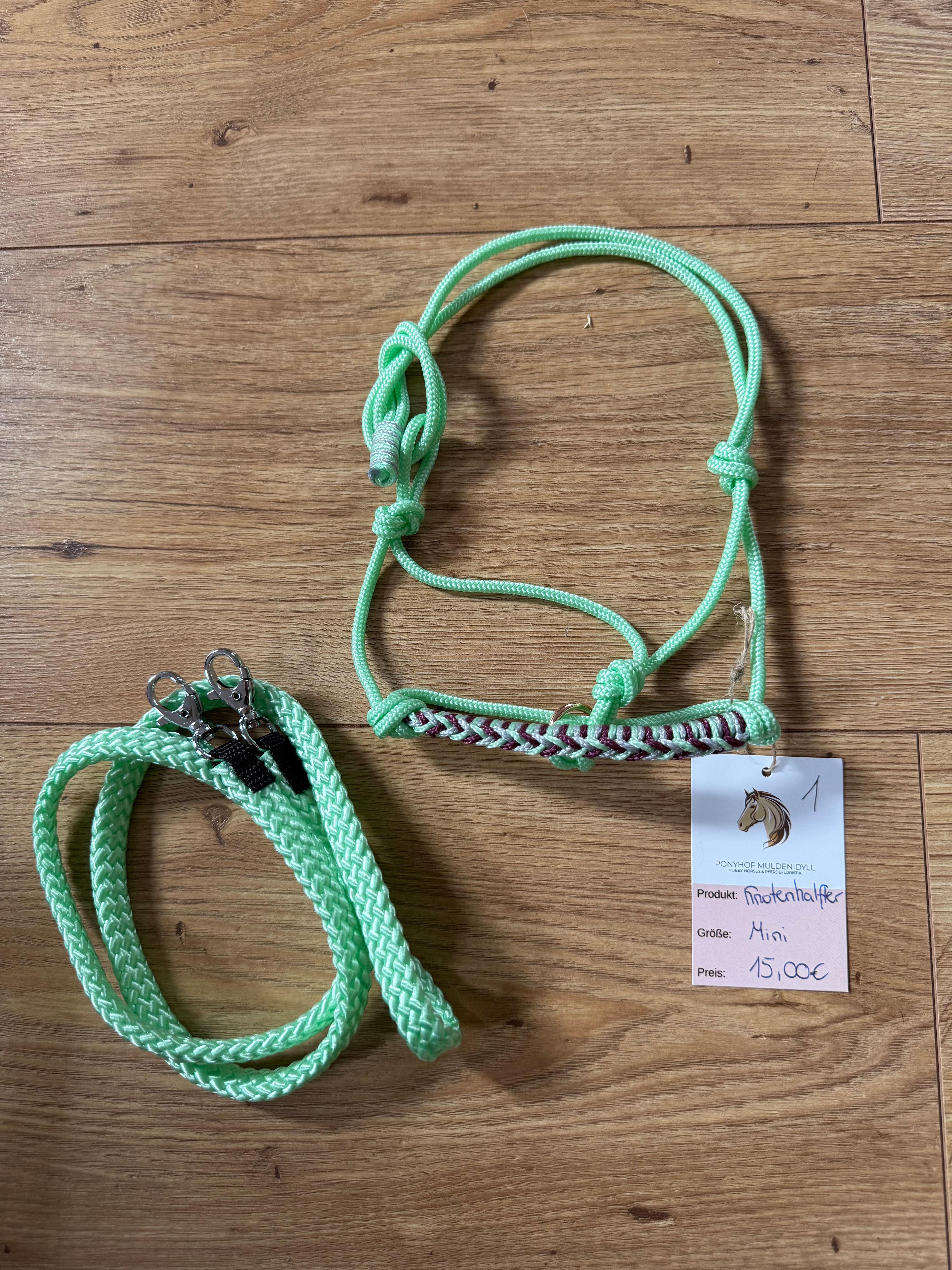 ✨SALE✨ Set -Knotenhalfter mit Umflechtung mit Zügel