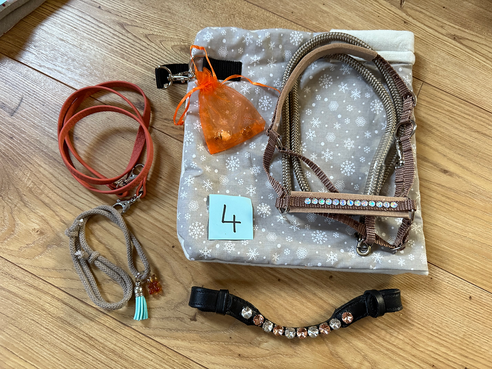 Miniaturbild: Reitset - Decke, Halfter, Stirnriemen, Halsring, Zügel