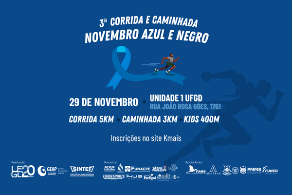 3ª Corrida e Caminhada Novembro Azul e Negro da UFGD acontece neste sábado