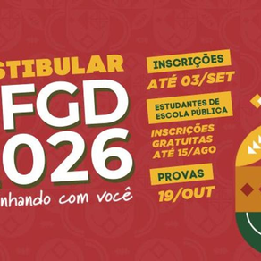 Estudantes do 3º ano do Ensino Médio de escola pública podem fazer o vestibular da UFGD gratuitamente