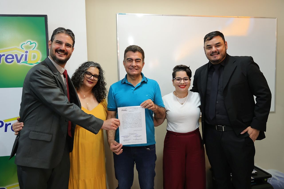 Prefeito Marçal Filho deu posse à nova diretoria do Previd de Dourados. Foto: A. Frota