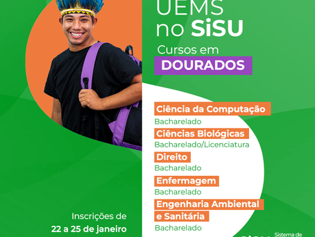 UEMS/Dourados oferta 289 vagas para 16 graduações pelo SISU 2024