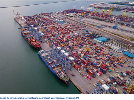 Navegação brasileira cresce em fevereiro e aquece o comércio e a economia