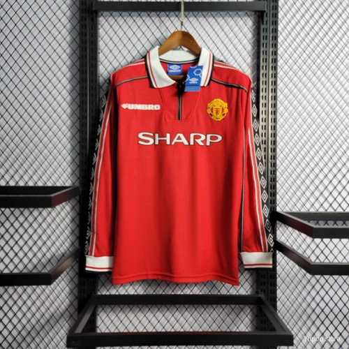 1998-1999 Manchester United Home Long Sleeves Retro Kit