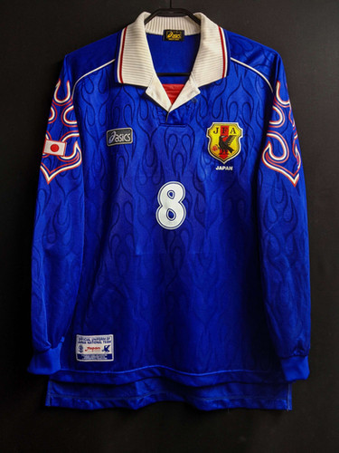 1998 Japan Home Long Sleeves Retro Football Kit World Cup Nakata