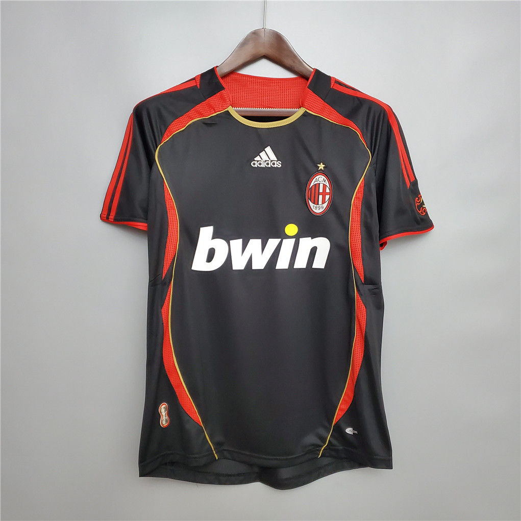 AC Milan jersey black and red Adidas bwin logo Retro Nostalgia Kit