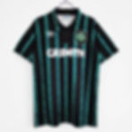 Celtic FC Umbro shirt with CR SMITH text and green stripes. Nostalgia Retro Kit