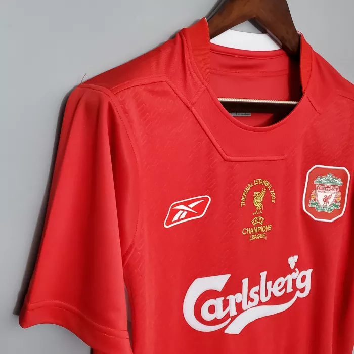 Thumbnail: Red Liverpool football shirt with Reebok, Carlsberg logos, Champions League, Nostalgia Retro Kit