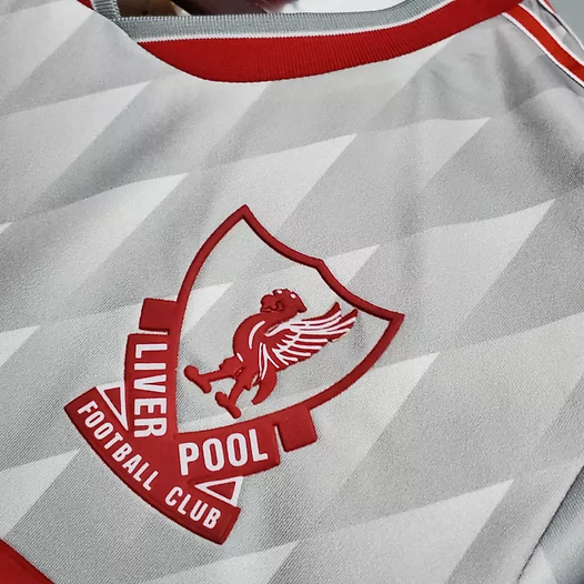 1989-1991 Liverpool Away Grey Retro Football Kit Candy | Nostalgia