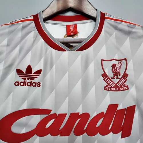 1989-1991 Liverpool Away Grey Retro Football Kit Candy | Nostalgia