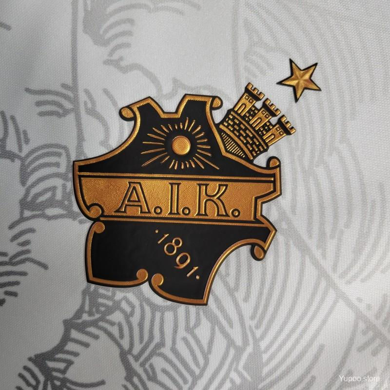 Thumbnail: AIK logo on white jersey with visible text, a retro-style nostalgia kit.