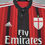 Thumbnail: Red and black striped football jersey with Adidas, Fly Emirates, and logo.