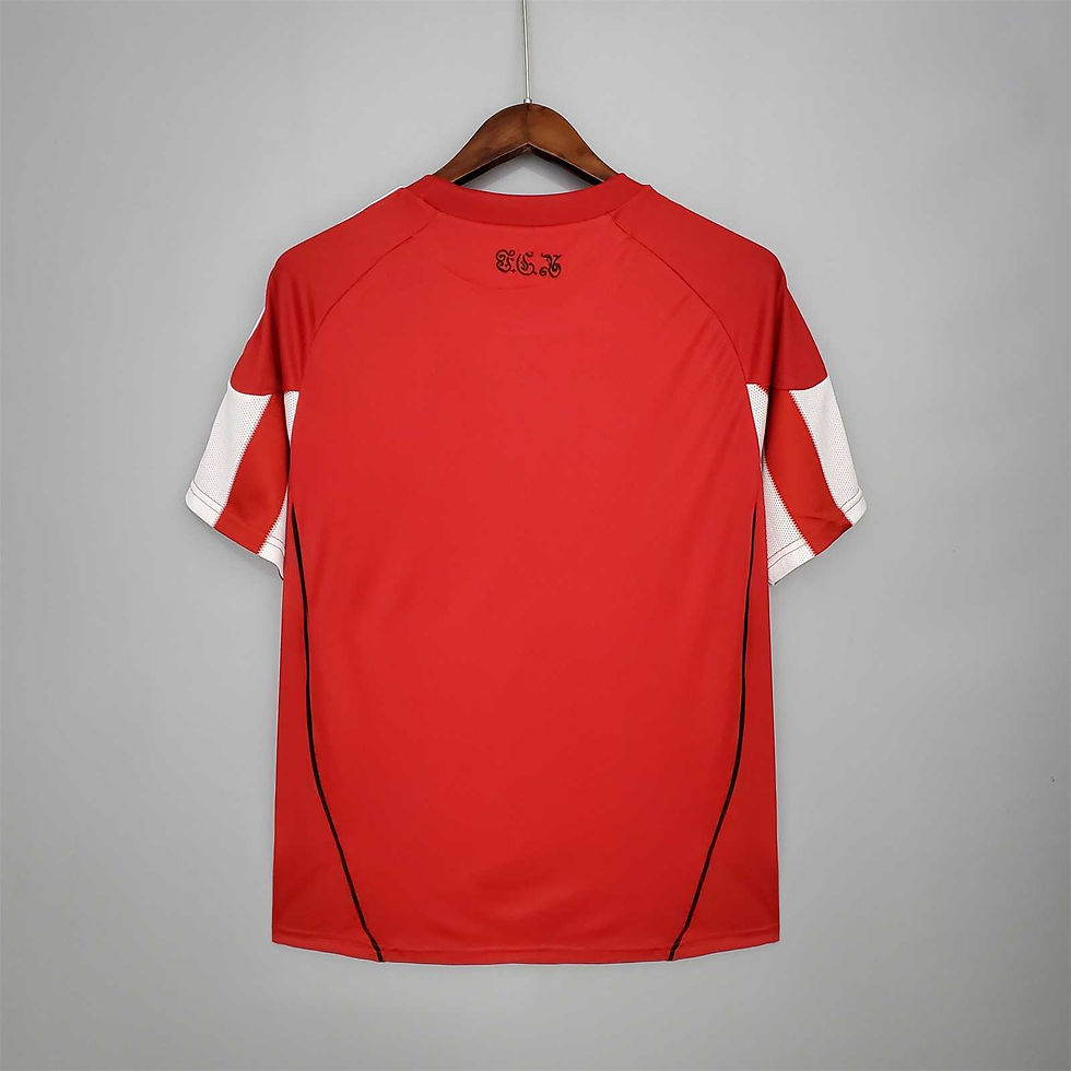 Thumbnail: Red soccer jersey back view. 2010/2011 BARCELONA AWAY RETRO KIT. Nostalgia Retro Kit on display.