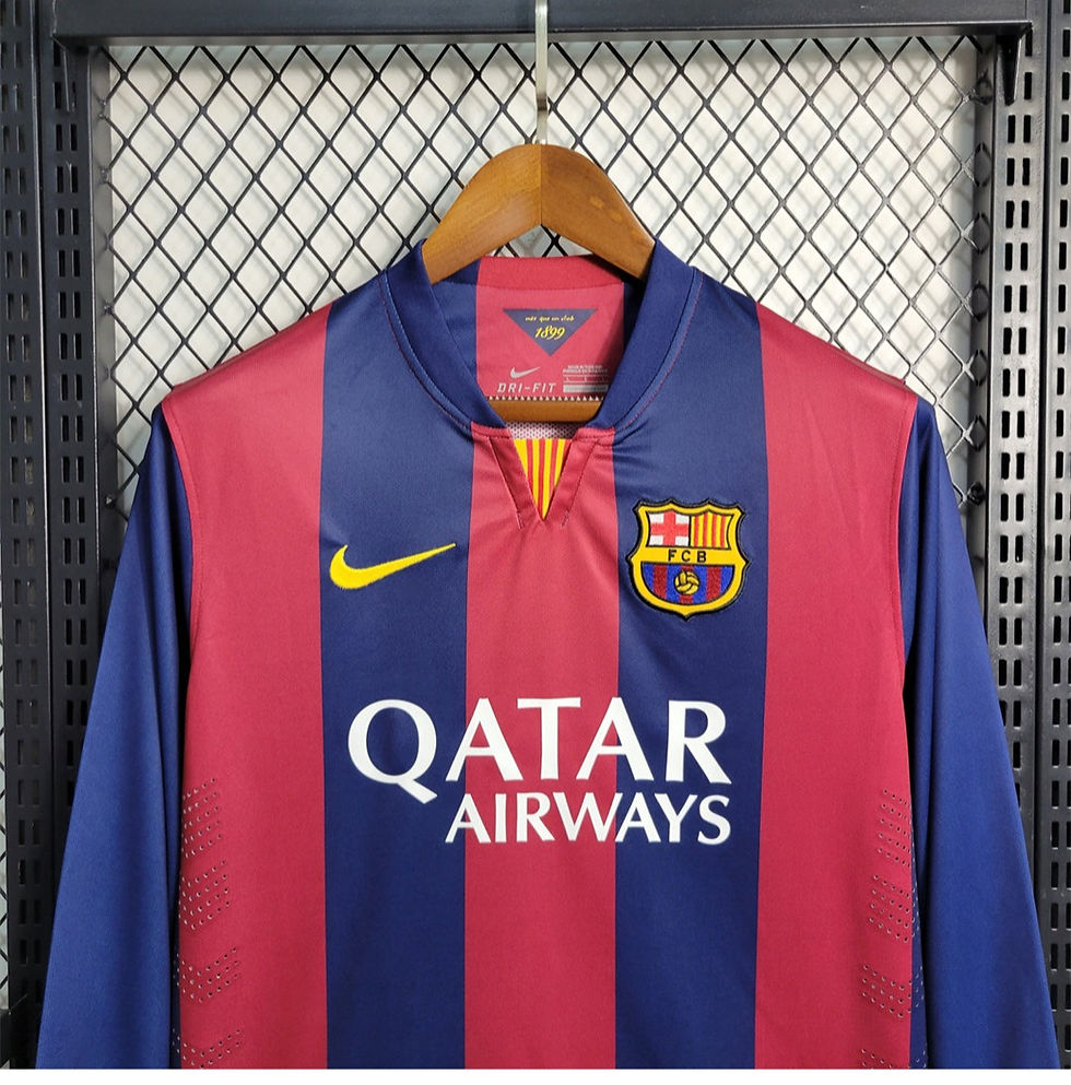 Thumbnail: FC Barcelona football kit with Qatar Airways logo. Nostalgia Retro Kit