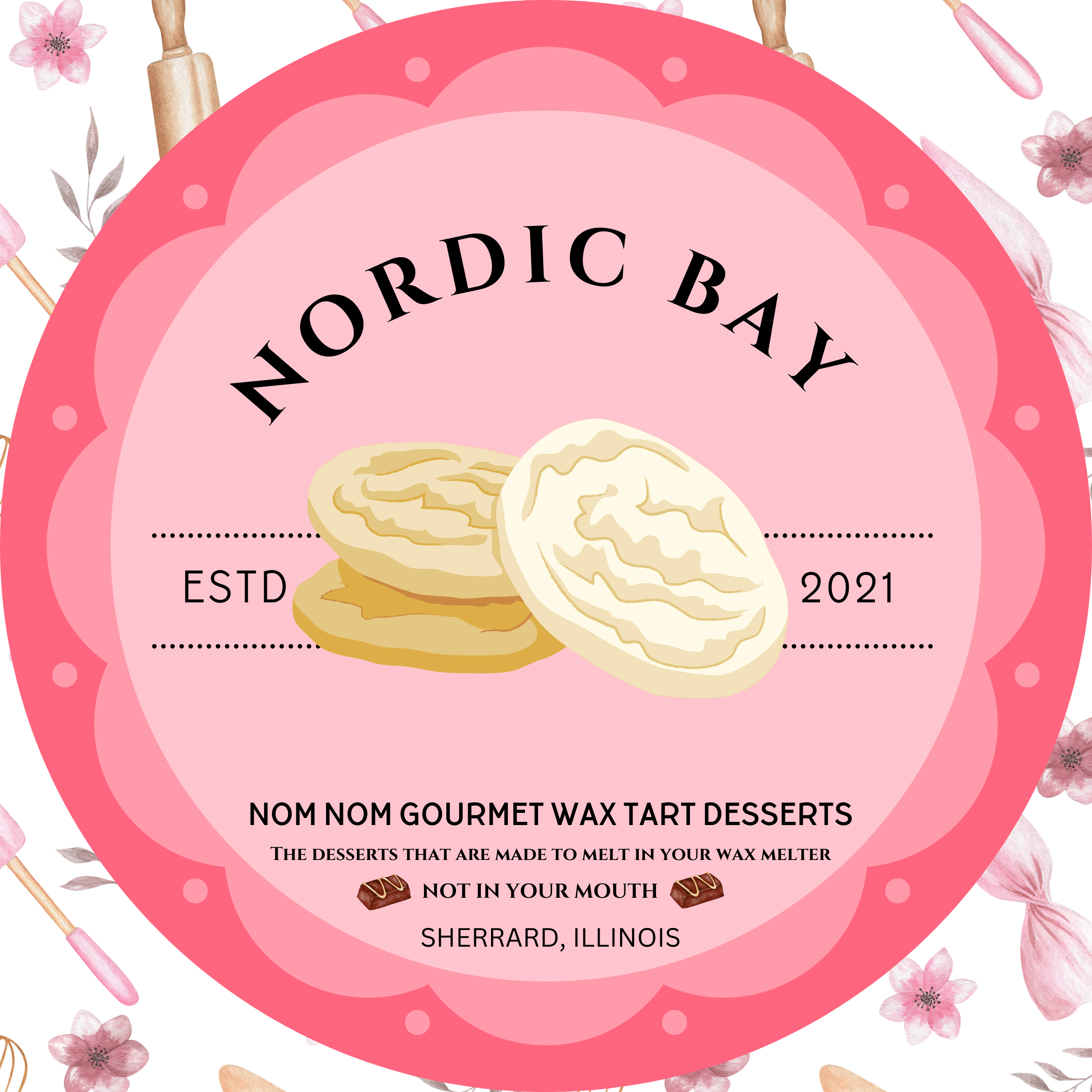 Home Of The large 3 oz. Nom Nom Gourmet Lemon Sugar Cookie Wax Tart Dessert