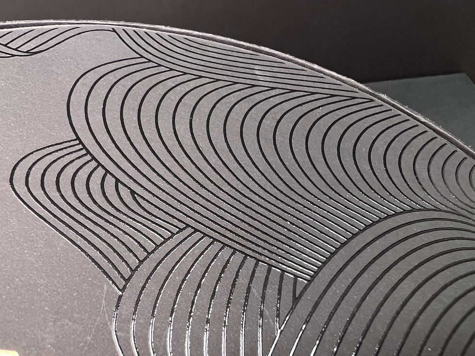 Печать узора УФ лаком