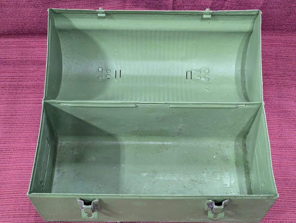 Thumbnail: Vintage Green Metal Dome Lunch Box