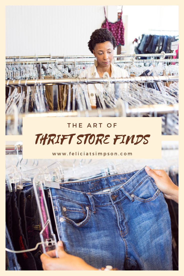 Black woman shopping at a thrift store
