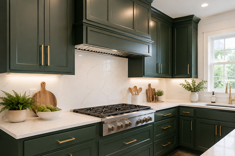 Green cabinet painting Greenwood Village CO