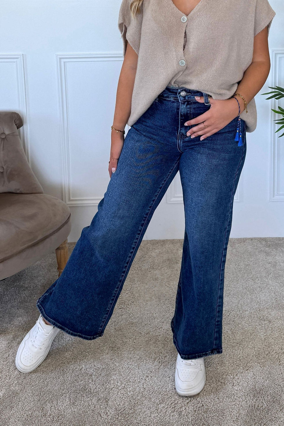 Thumbnail: Jean wide leg Leane - taille 38
