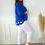 Miniature : Perfecto suedine Ornella bleu