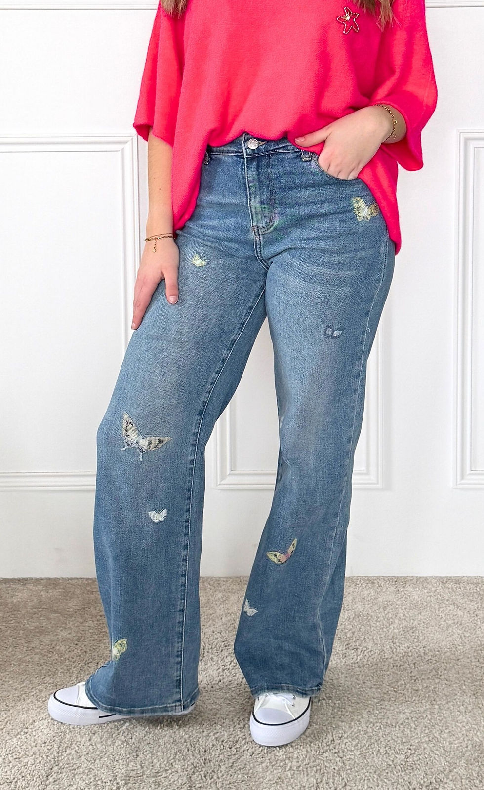 Miniature : Jean wide leg Butterfly