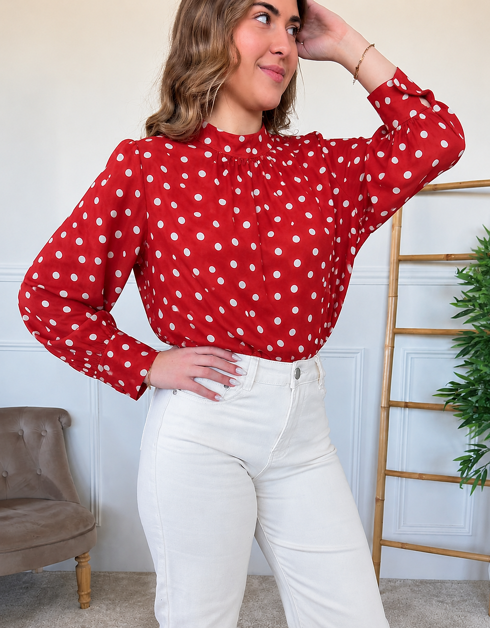 Miniature : Blouse à pois Meghan