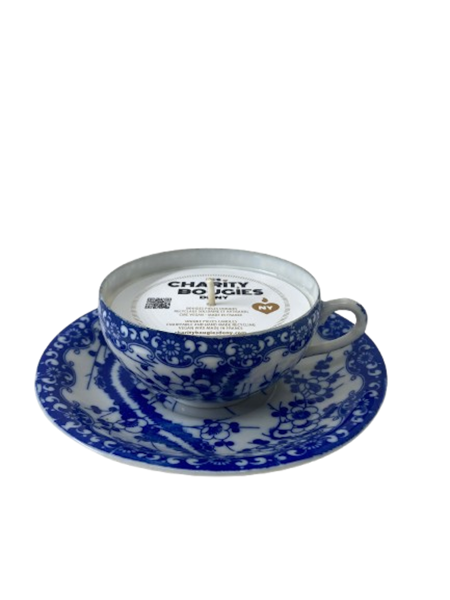 Bougie tasse japonaise motif cerisier