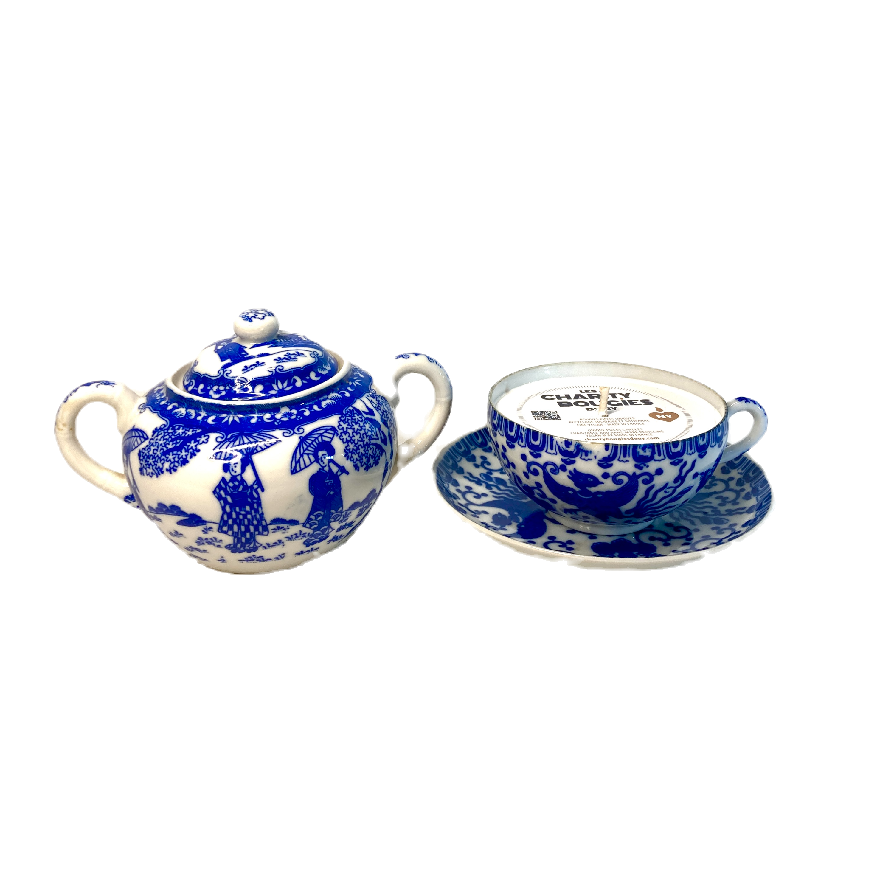 Duo de Bougies bleu Japon