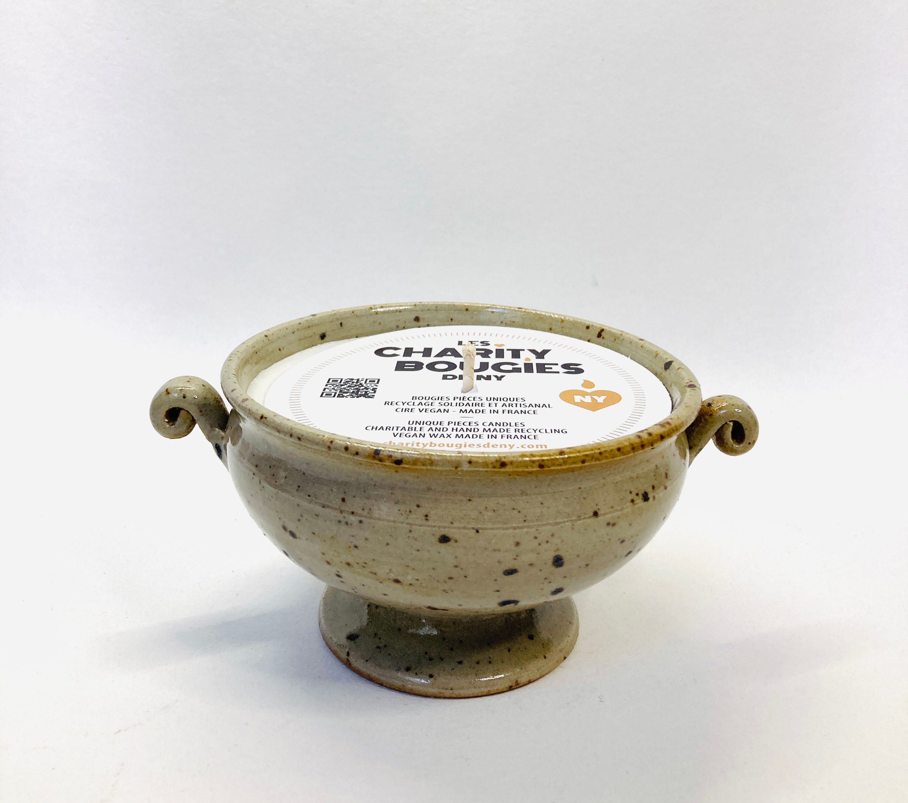 Charity Bougie coupe haute en inox raffiné