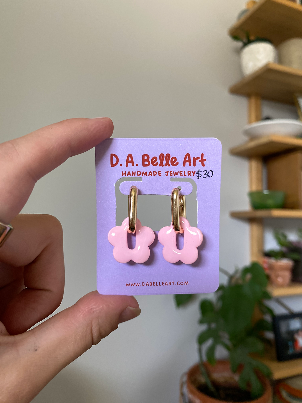 Thumbnail: Flower Charm Hoops