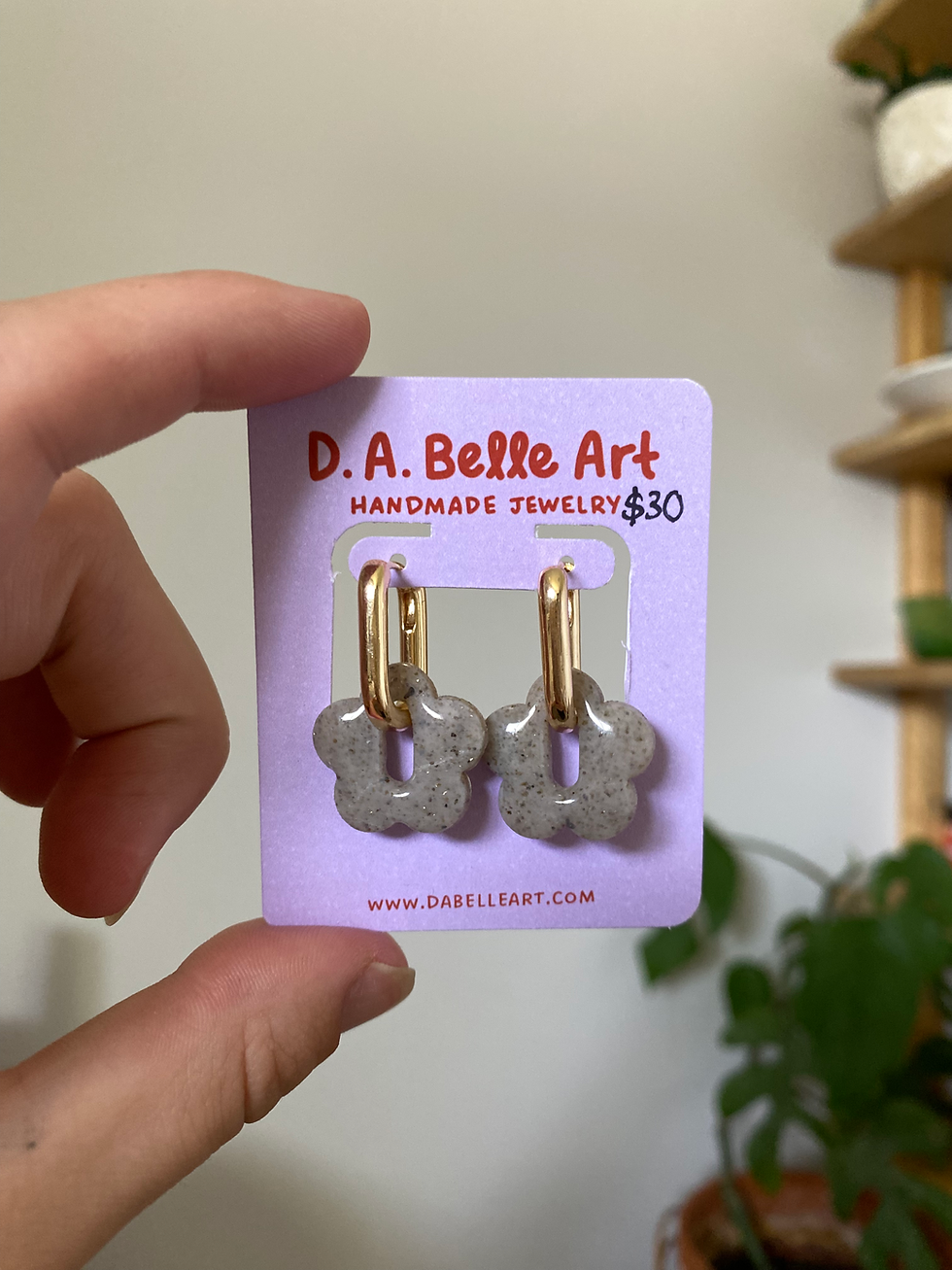 Thumbnail: Flower Charm Hoops