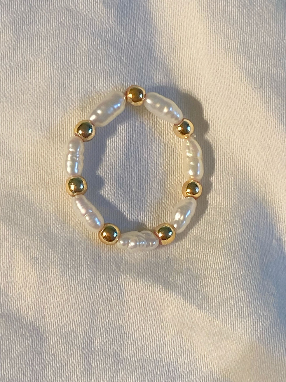 Thumbnail: Pearl & 18K Gold Ring