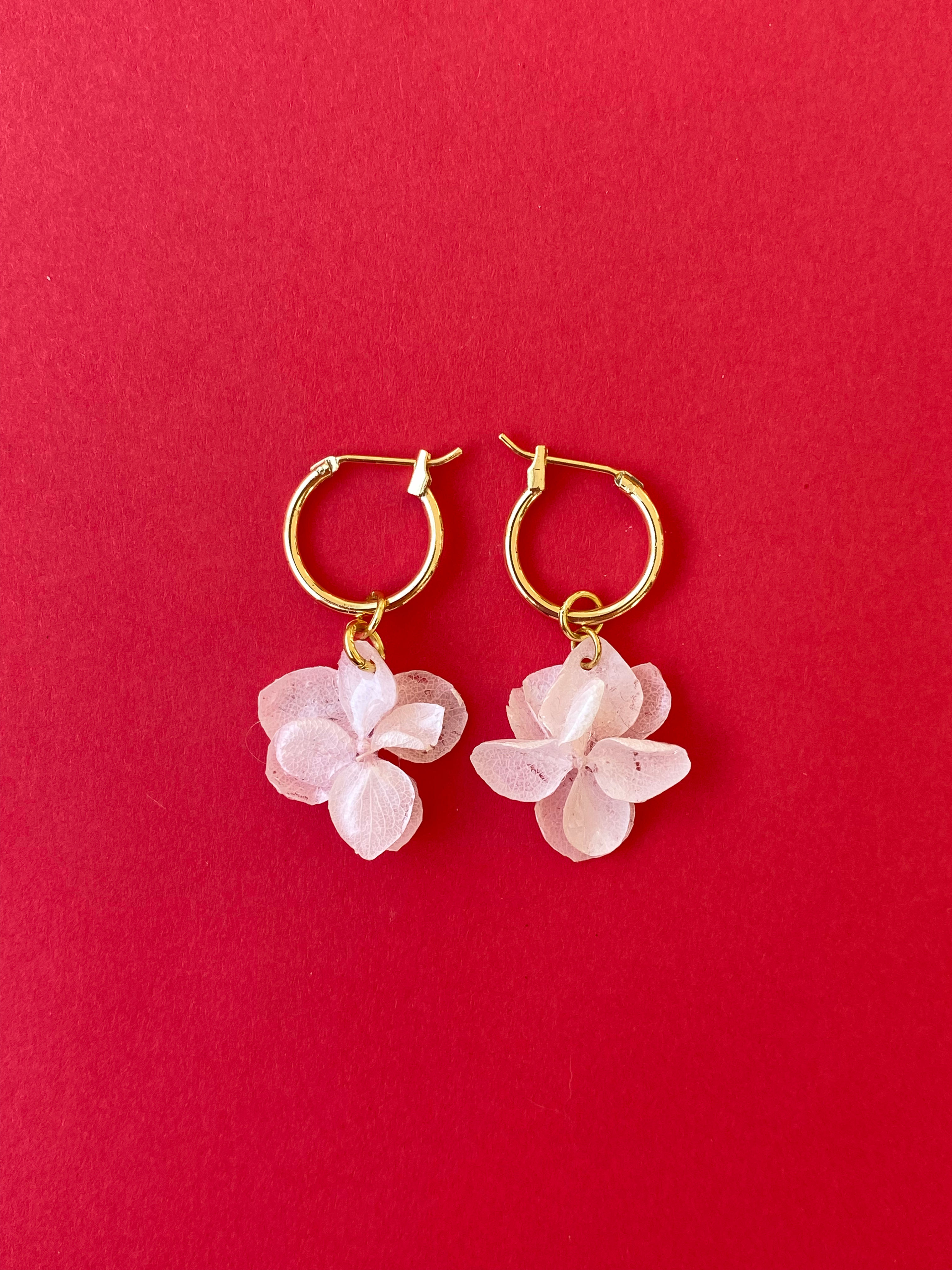 Pink Hydrangea Earrings